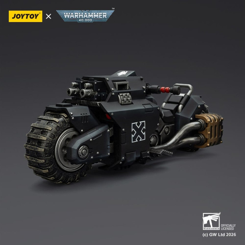 BLACK TEMPLARS RAIDER PATTERN COMBAT BIKE WARHAMMER 40K FIGURINE 12 CM
