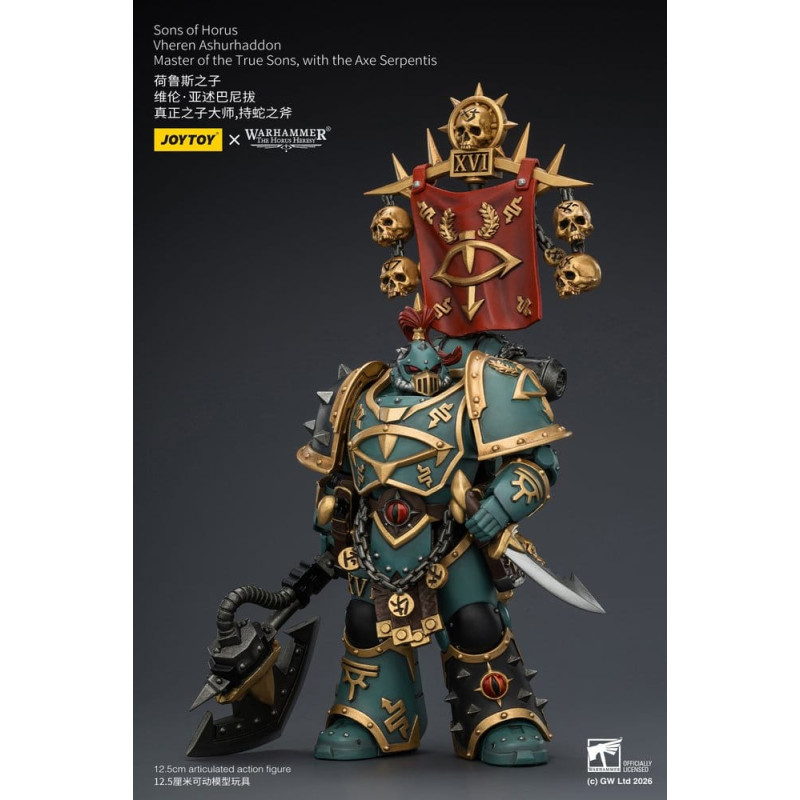 VHEREN ASHURHADDON MASTER OF THE TRUE SONS WARHAMMER THE HORUS HERESY SONS OF HORUS FIGURINE 12 CM