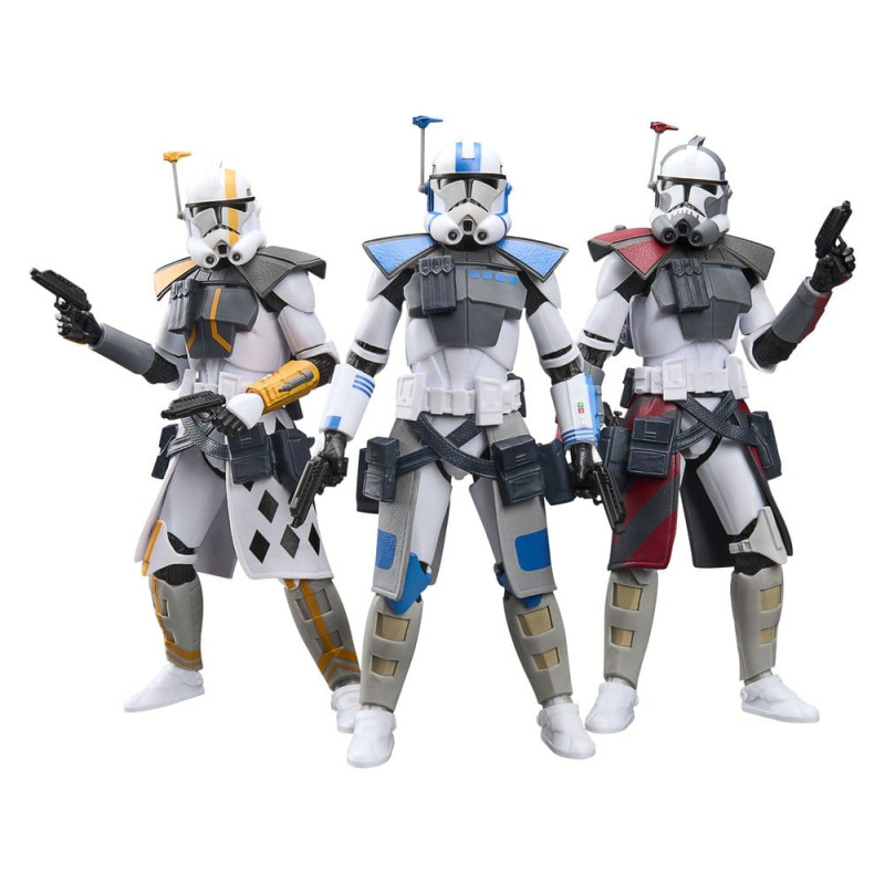 ARC TROOPER BATTLE PACK STAR WARS THE CLONE WARS BLACK SERIES 3 FIGURINES 15 CM