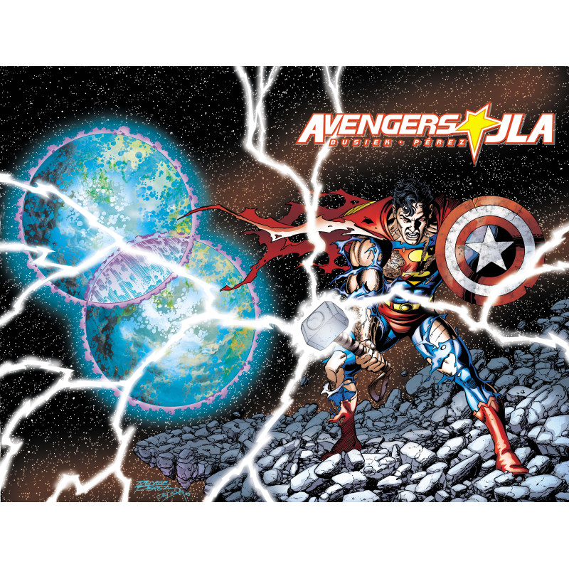AVENGERS JLA 4 FACSIMILE EDITION CVR A GEORGE PEREZ WRAPAROUND