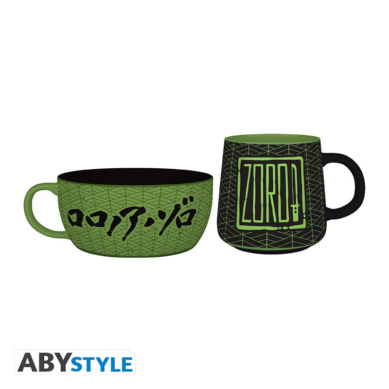 SET PETIT DEJEUNER MUG 380 ML ET BOL 850 ML ZORO ONE PIECE