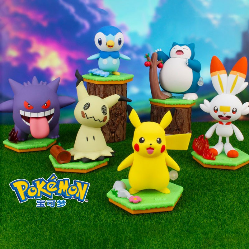FIGURINE ANIMEE A REMONTOIR POKEMON BOITE MYSTERE BLIND BOX