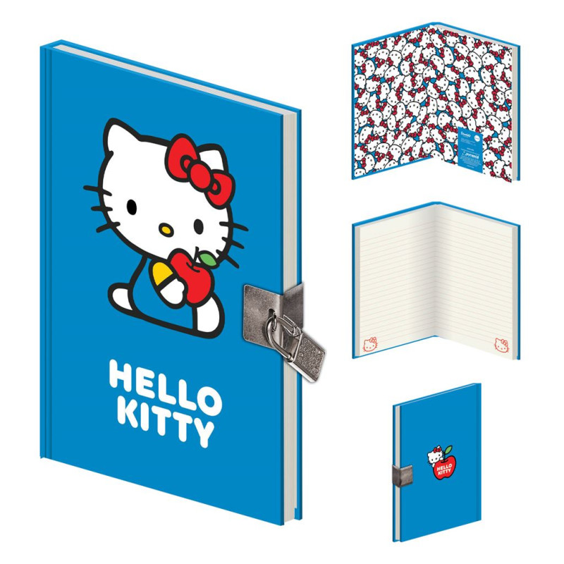 HELLO KITTY FAVOURITE APPLE A5 LOCKABLE NOTEBOOK