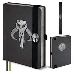 THE MANDALORIAN AND GROGU BESKAR ARMOUR STAR WARS PREMIUM A5 SLIDER NOTEBOOK 15 X 21 CM
