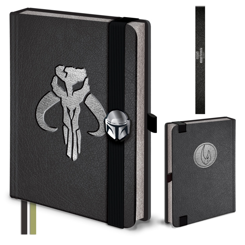 THE MANDALORIAN AND GROGU BESKAR ARMOUR STAR WARS PREMIUM A5 SLIDER NOTEBOOK 15 X 21 CM