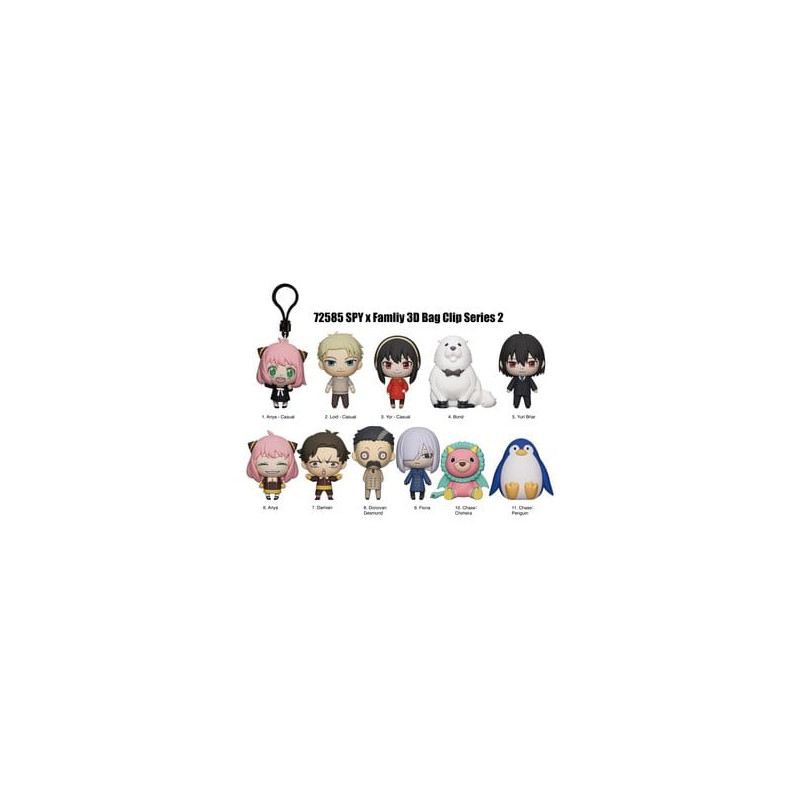 SPY X FAMILY 3D PORTE CLES FIGURINE EN PVC SERIE 2 BLIND BOX BOITE MYSTERE