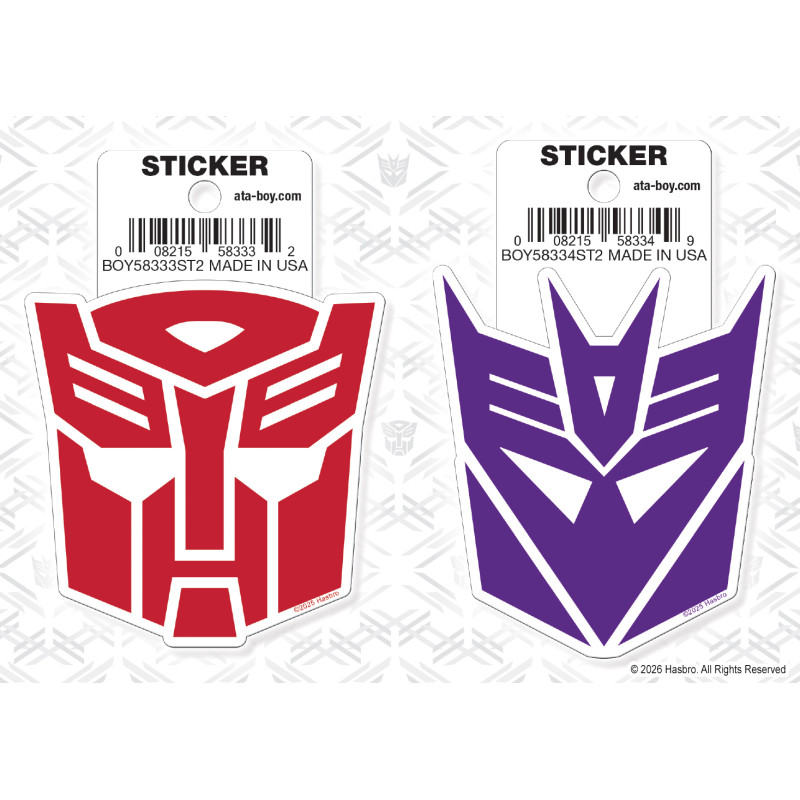 ATA-BOY TRANSFORMERS 12 PIECE STICKER PACK (NET)