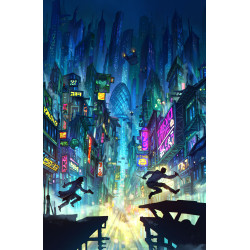 BLADE RUNNER TOKYO NEXUS DIE WITH HONOR 1 (OF 4) CVR F ALAN QUAH VIRGIN CARDSTOCK VAR