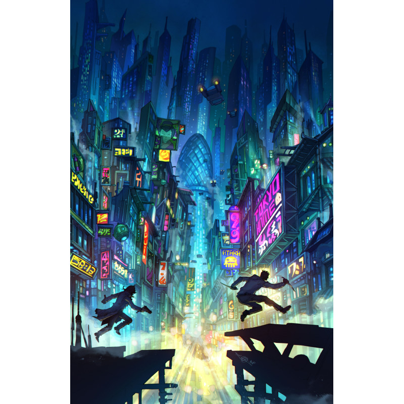 BLADE RUNNER TOKYO NEXUS DIE WITH HONOR 1 (OF 4) CVR F ALAN QUAH VIRGIN CARDSTOCK VAR