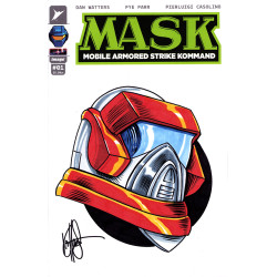 DF MASK 1 BLANK VARIANT SIGNED AND REMARKED BY KEN HAESER Allocations may occur