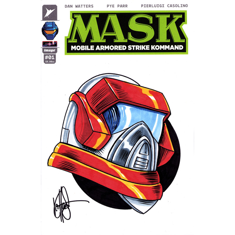 DF MASK 1 BLANK VARIANT SIGNED AND REMARKED BY KEN HAESER Allocations may occur