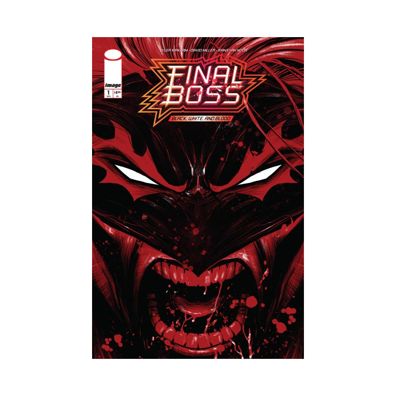 FINAL BOSS 1 BLACK WHITE AND BLOOD REPRINT CVR B TYLER KIRKHAM SNARL VAR (MR)
