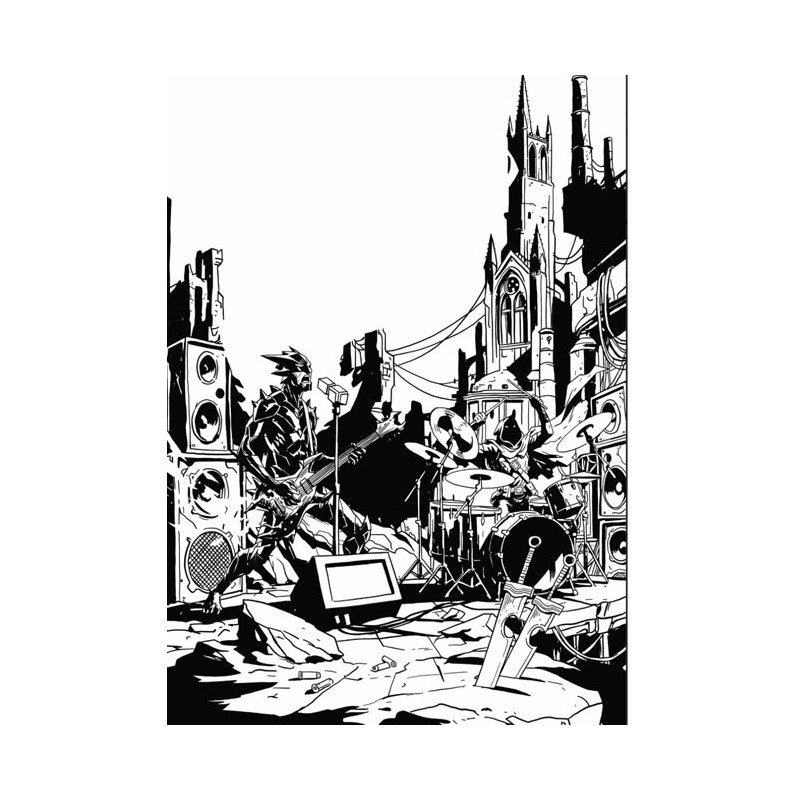 FIREBORN 6 CVR F EMMANUEL GERVASONI CARDSTOCK CONCERT B&W VAR