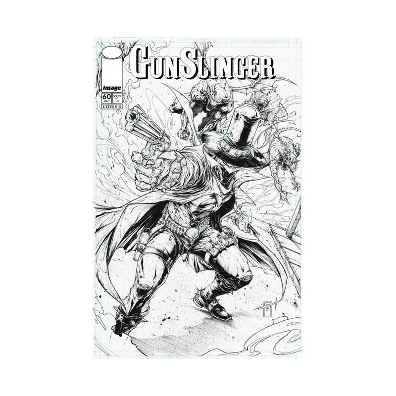 GUNSLINGER SPAWN 60 CVR B JONATHAN URIBE B&W VAR