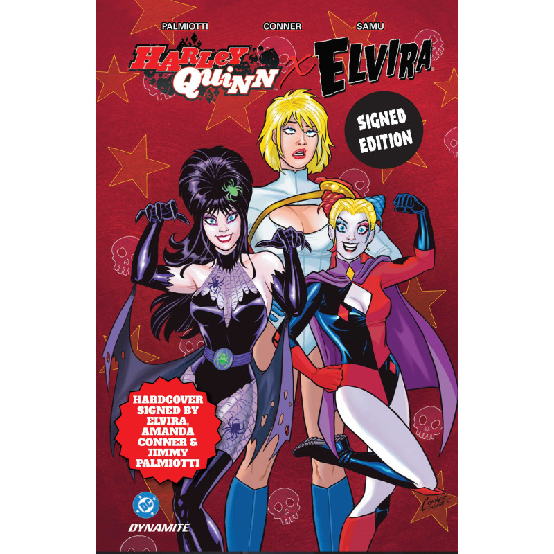 HARLEY QUINN X ELVIRA HC SIGNED BY ELVIRA