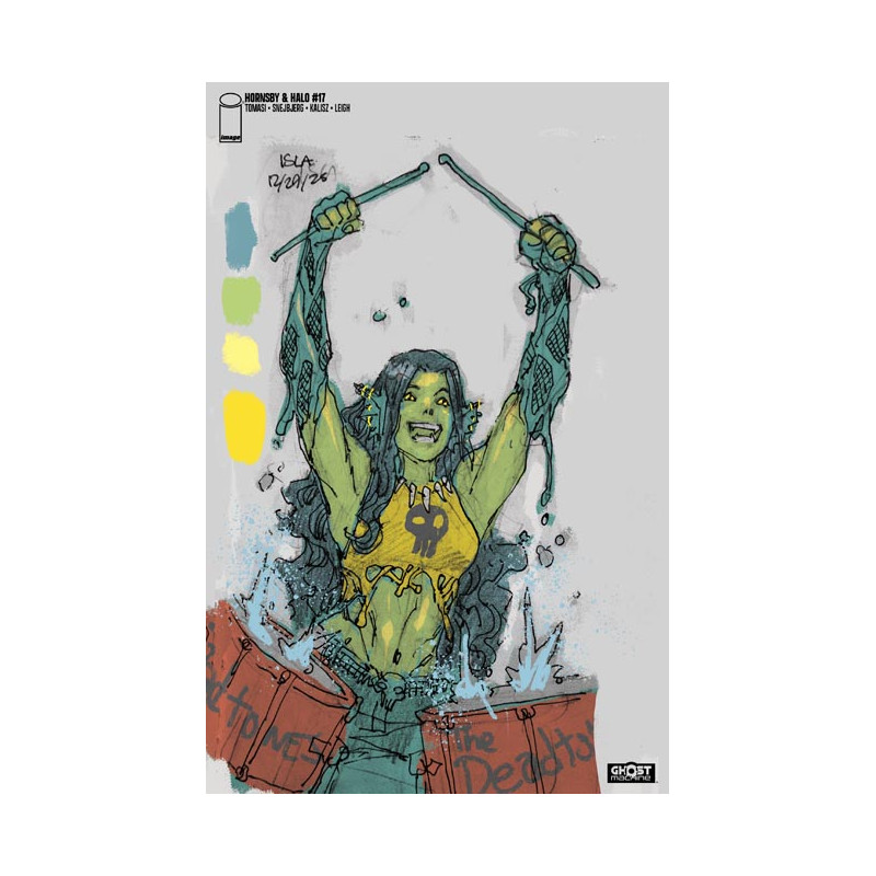 HORNSBY & HALO 17 CVR C FRANCIS MANAPUL DESIGN SKETCH VAR