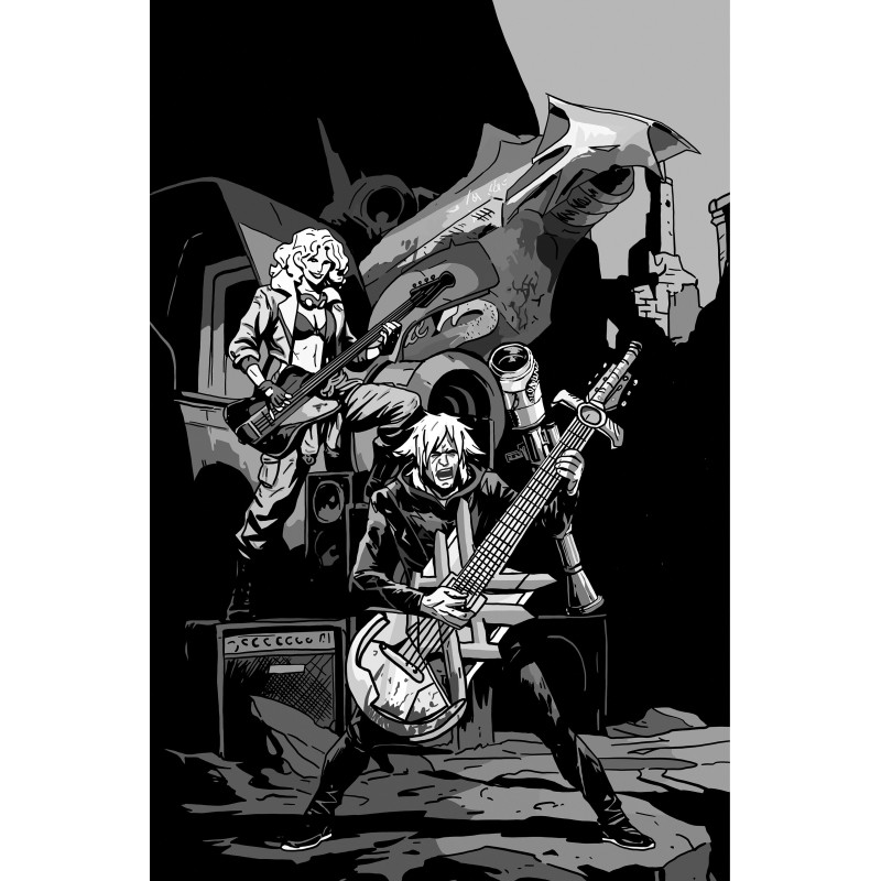 LOST FANTASY 14 CVR D EMMANUEL GERVASONI CARDSTOCK CONCERT B&W VAR