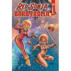 RED SONJA BARBARELLA 1 CVR A JOSEPH MICHAEL LINSNER
