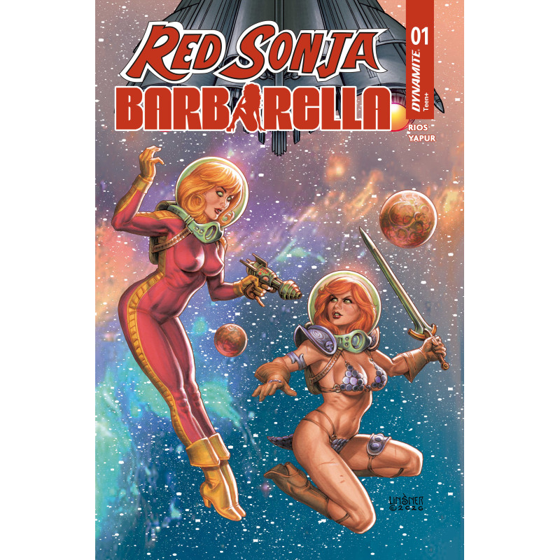 RED SONJA BARBARELLA 1 CVR A JOSEPH MICHAEL LINSNER
