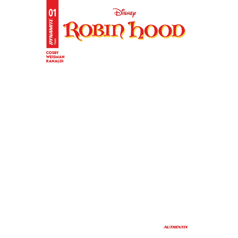 ROBIN HOOD (2026) 1 CVR F BLANK AUTHENTIX VAR