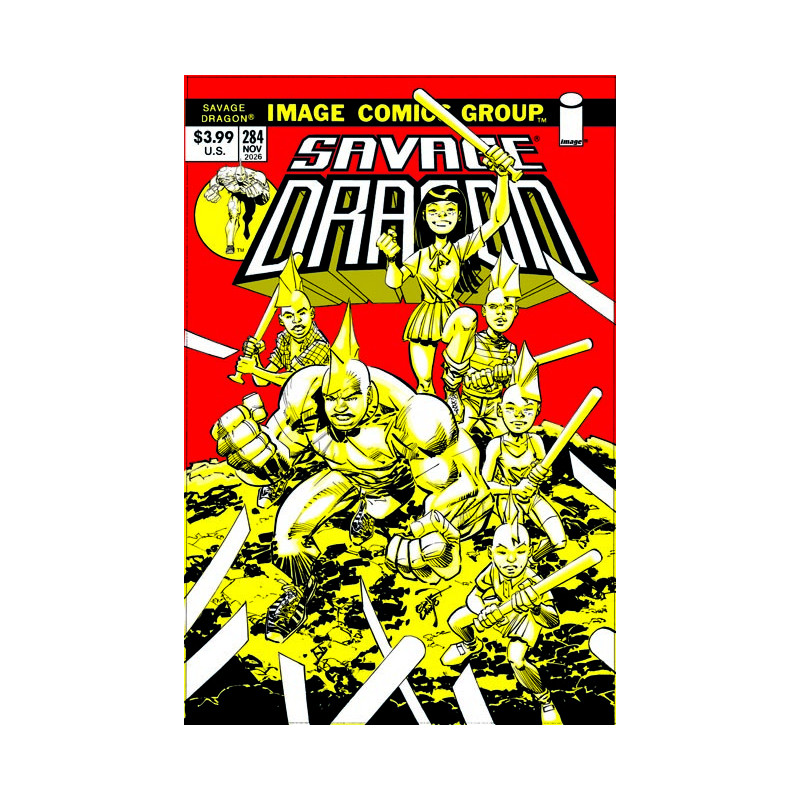 SAVAGE DRAGON 284 CVR B ERIK LARSEN 70S THROWBACK VAR (MR)