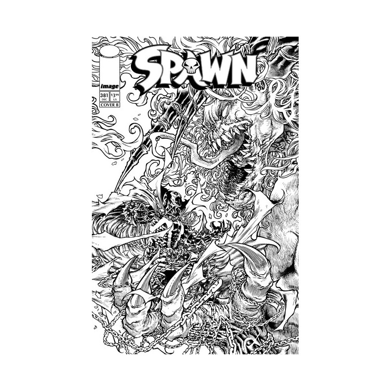 SPAWN 381 CVR B HARVEY TOLIBAO B&W VAR