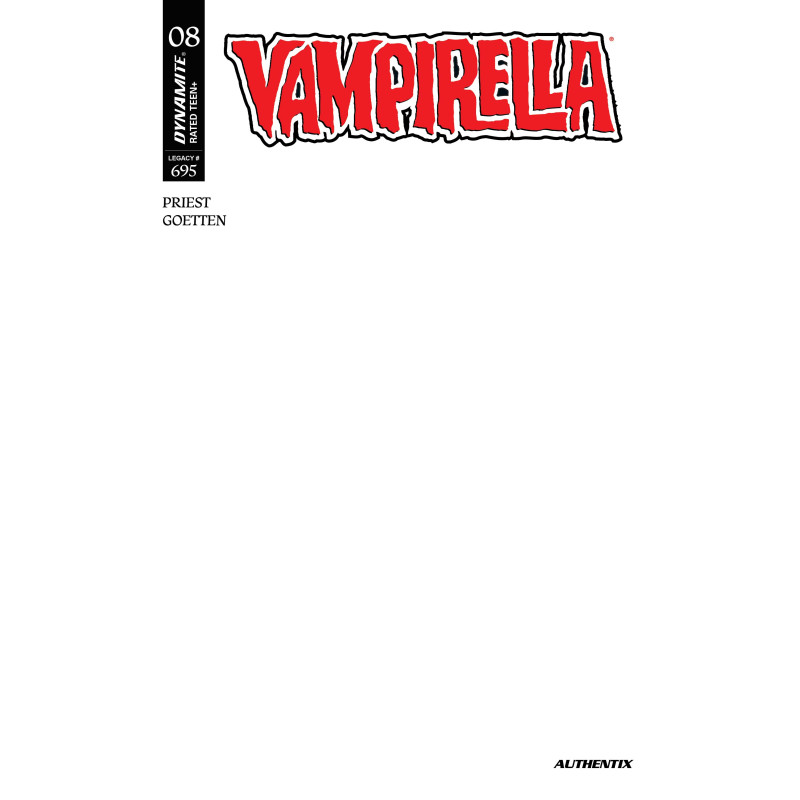 VAMPIRELLA (2026) 8 CVR F BLANK AUTHENTIX VAR