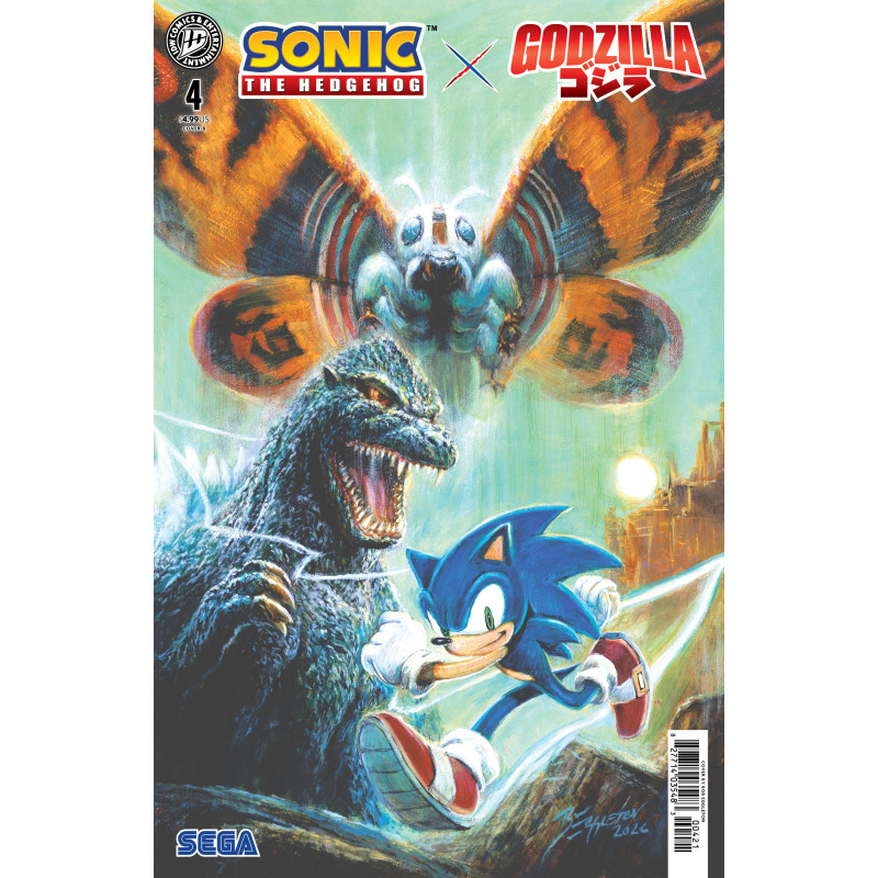 SONIC THE HEDGEHOG X GODZILLA 4 VARIANT B (EGGLETON)
