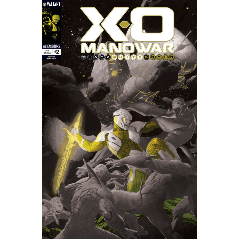 X-O MANOWAR: BLACK, WHITE & GOLD 2 VARIANT B (RIBIC BLACK, WHITE & GOLD VARIANT)