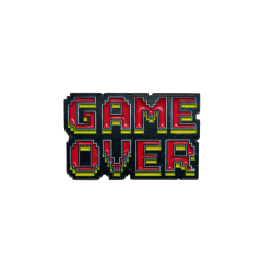 FP ORIGINAL GAMING GAME OVER ENAMEL PIN BADGE