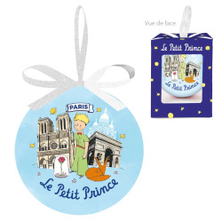 LE PETIT PRINCE A PARIS BOULE DE NOEL BLEUE DIAM 7.5 CM