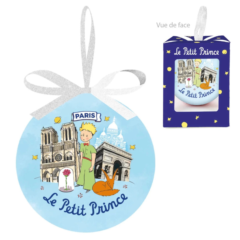 LE PETIT PRINCE A PARIS BOULE DE NOEL BLEUE DIAM 7.5 CM