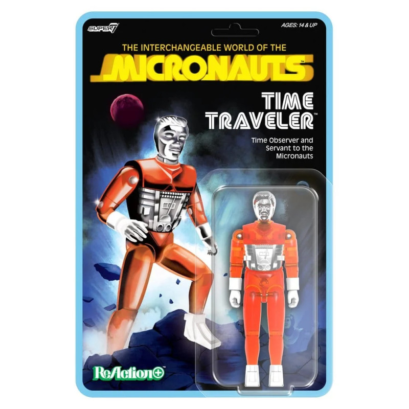 TIME TRAVELER ORANGE MICRONAUTS REACTION PLUS WV3 ACTION FIGURE 10 CM