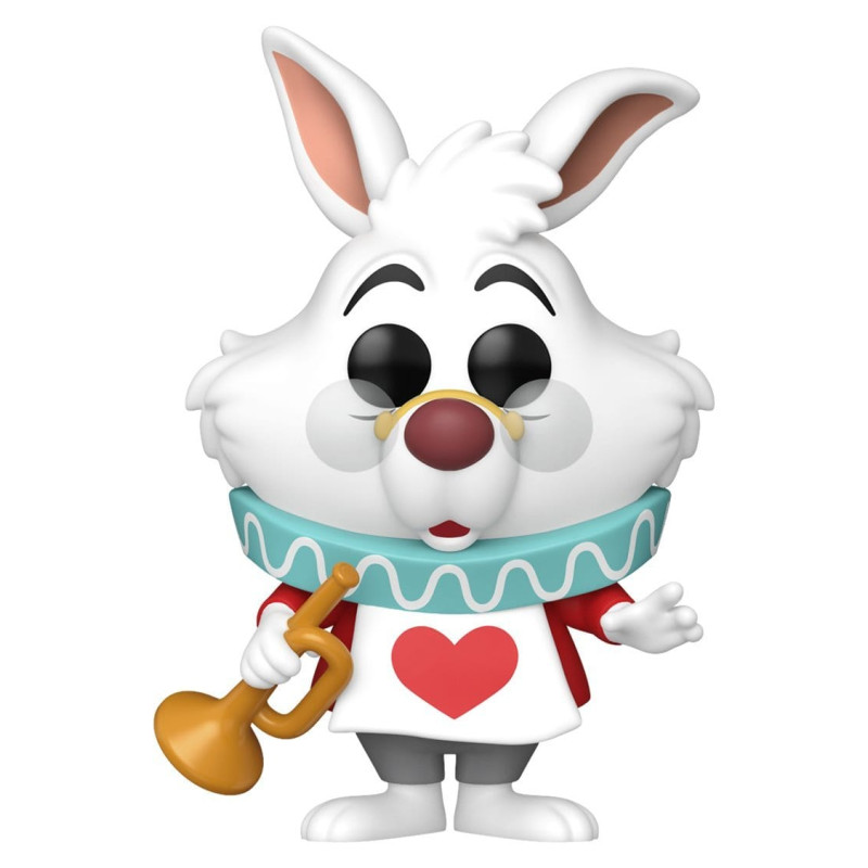 WHITE RABBIT WITH HORN ALICE AU PAYS DES MERVEILLES FIGURINE POP DISNEY VINYL 9 CM