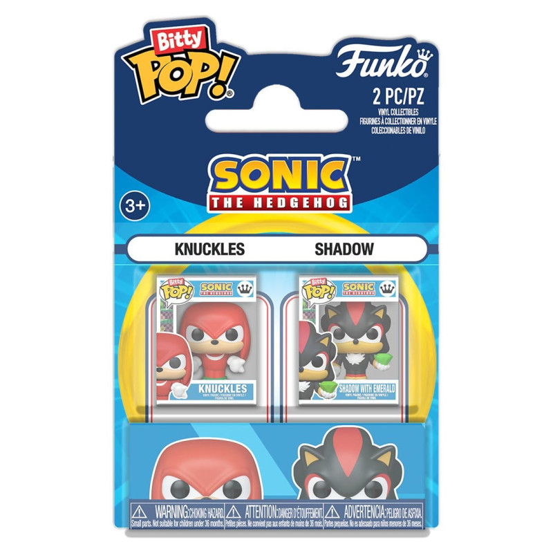 KNUCKLES ET SHADOW SONIC PACK 2 FIGURINES BITTY POP VINYL 2 CM