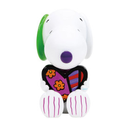 SNOOPY TENANT UN COEUR MINI FIGURINE PEANUTS 9 CM