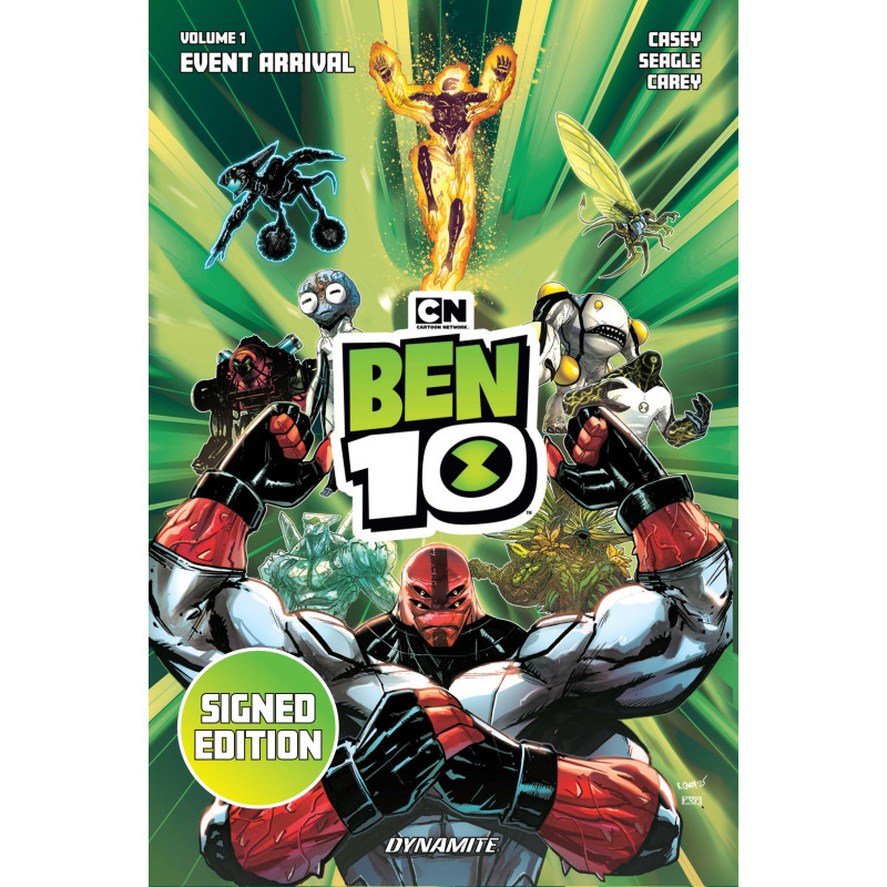 BEN 10 HC VOL 01 EVENT ARRIVAL SIGNED BY JOE CASEY AND STEVEN T SEAGLE CVR