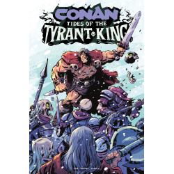 CONAN THE BARBARIAN TIDES OF THE TYRANT KING 4 (OF 4) CVR F DEREK LAUFMAN FOIL VAR (MR)