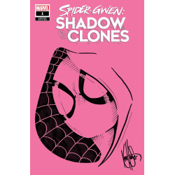 DF SPIDERGWEN SHADOWCLONES 1 PINK BLANK VARIANT WITH A SPIDERGWEN SKETCH BY KEN HAESER Allocations may occur.