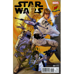 DF STAR WARS 1 DF VARIANT SIGNED BY GREG LAND AND REMARKED BY KEN HAESER WITH A GOLDEN C3PO HEAD SKETCH Allocations may occur.