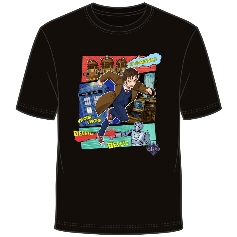 DOCTOR WHO DR MANGA T-SHIRT S