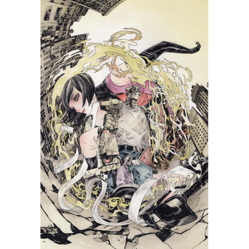 DOOM PATROL 4 CVR B TORU TERADA CARD STOCK VAR