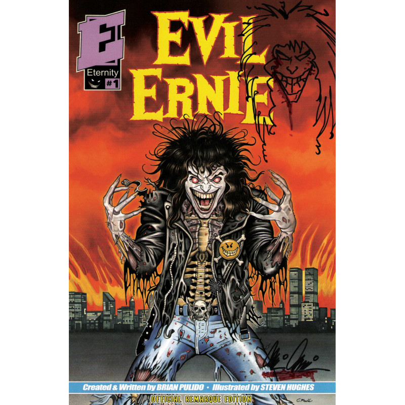 EVIL ERNIE 1 35TH ANNIVERSARY FACSIMILE EDITION CVR F ERIC MACHE REMARQUED BY BRIAN PULIDO VAR