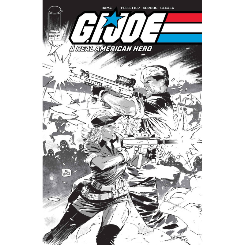 GI JOE A REAL AMERICAN HERO 335 CVR B LEE WEEKS B&W VAR