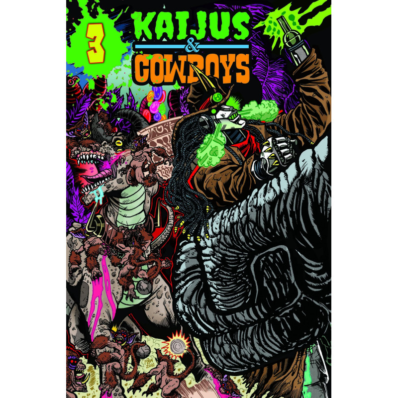 KAIJUS AND COWBOYS 3 (OF 12) CVR A FRANKIE B WASHINGTON