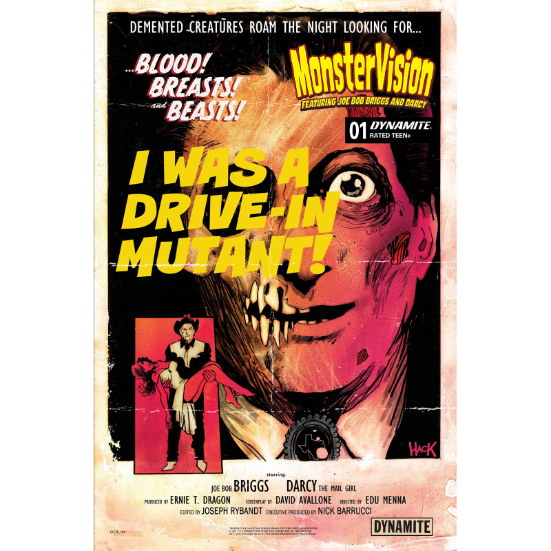 MONSTERVISION FEATURING JOE BOB BRIGGS AND DARCY 1 CVR B ROBERT HACK VAR