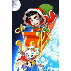 SUPERMAN 45 CVR F DAN MORA HOLIDAY CARD STOCK VAR