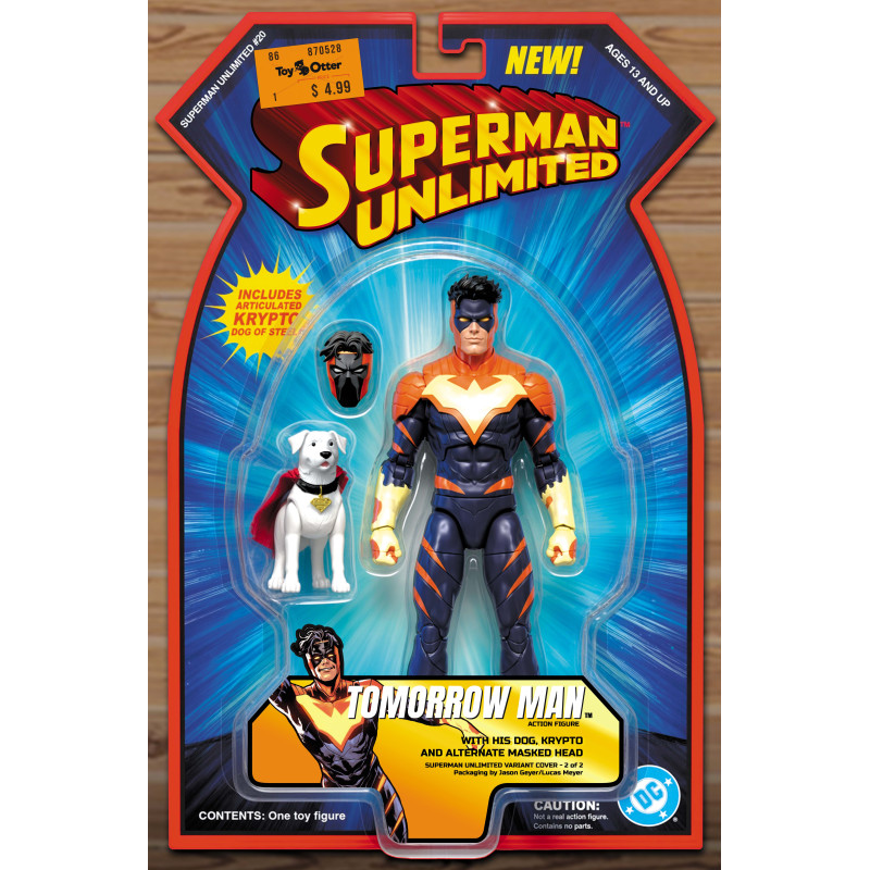 SUPERMAN UNLIMITED 20 CVR C JASON GEYER TOMORROW MAN AND KRYPTO ACTION (FIGURE) COMICS CARD STOCK VAR