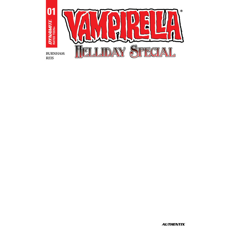 VAMPIRELLA HELLIDAY SPECIAL 2026 1 (ONE SHOT) CVR D BLANK AUTHENTIX VAR