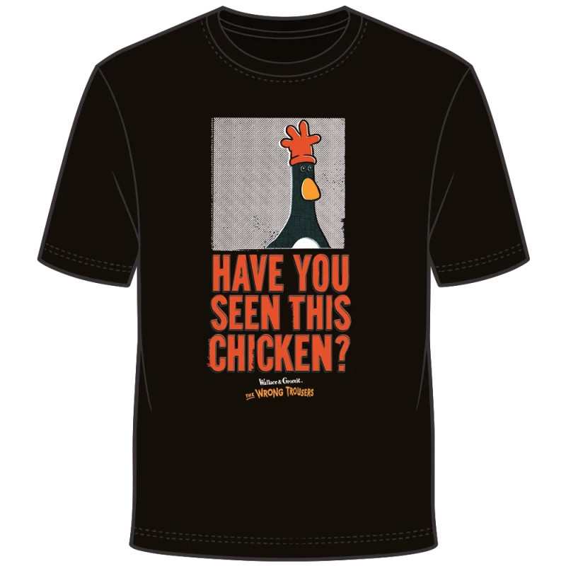 WALLACE & GROMIT FEATHERS WANTED T-SHIRT M